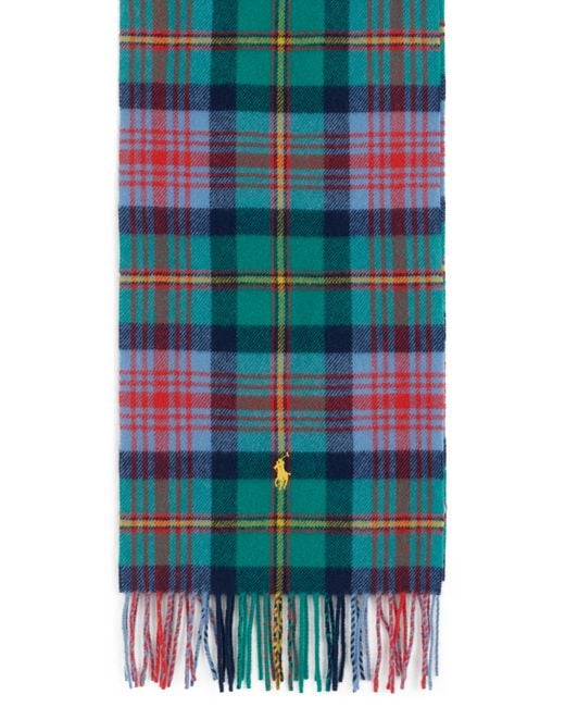 Polo Ralph Lauren Multicolor Tartan Scarf With Fringes for men