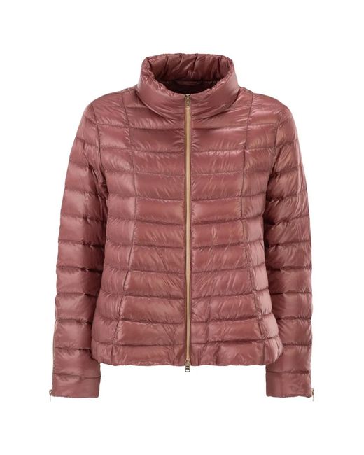Herno Ultra-Light Satin Down Jacket With Flared Back
