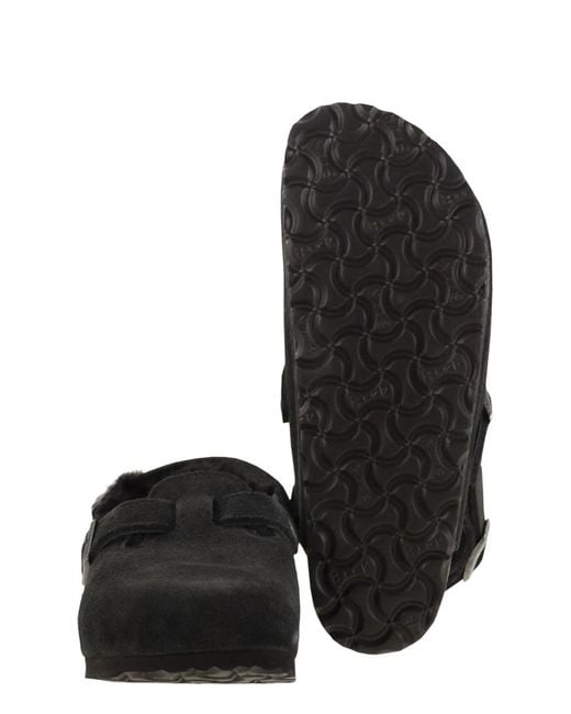 Birkenstock Black Tokio Shearling