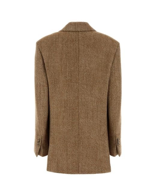 AMI Brown Doublebreastedlargeblazer