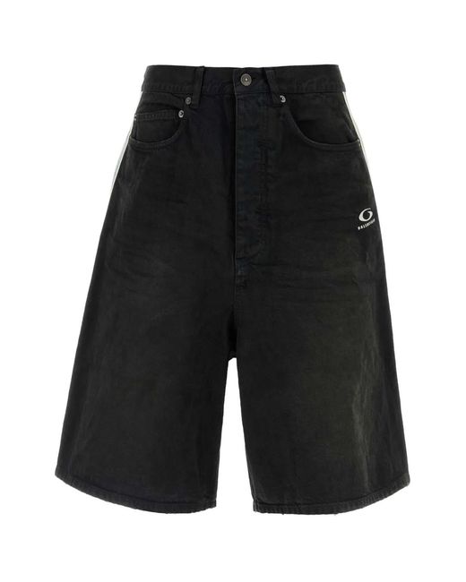 Balenciaga Black Logo Shorts for men
