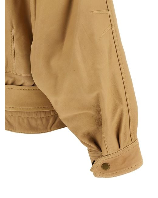 Isabel Marant Natural 'Farza' Leather Jacket