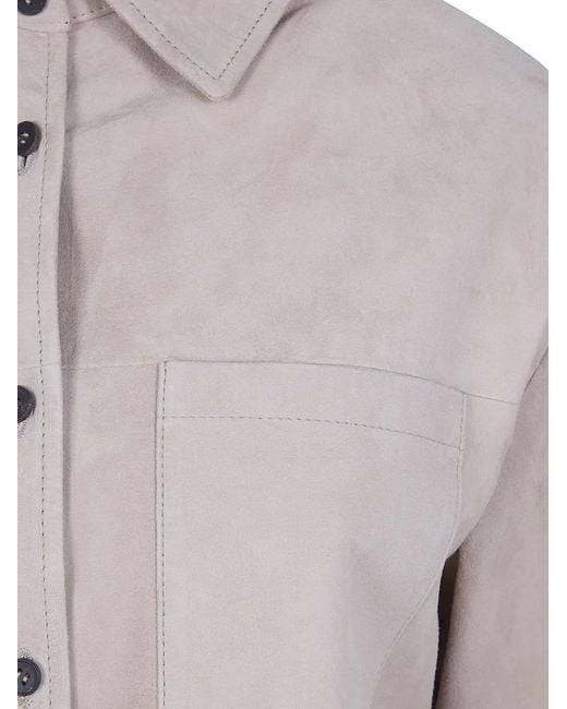 DR. HOPE Gray Classic Suede Overshirt