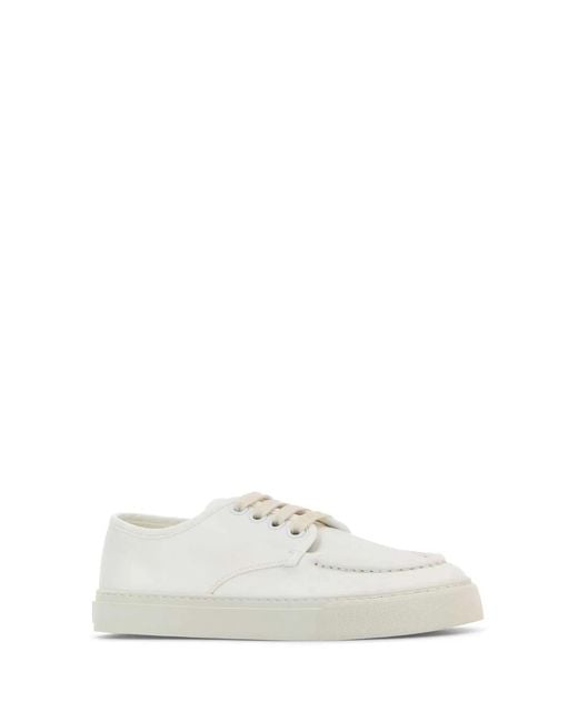 Prada White Canvas Sneakers for men