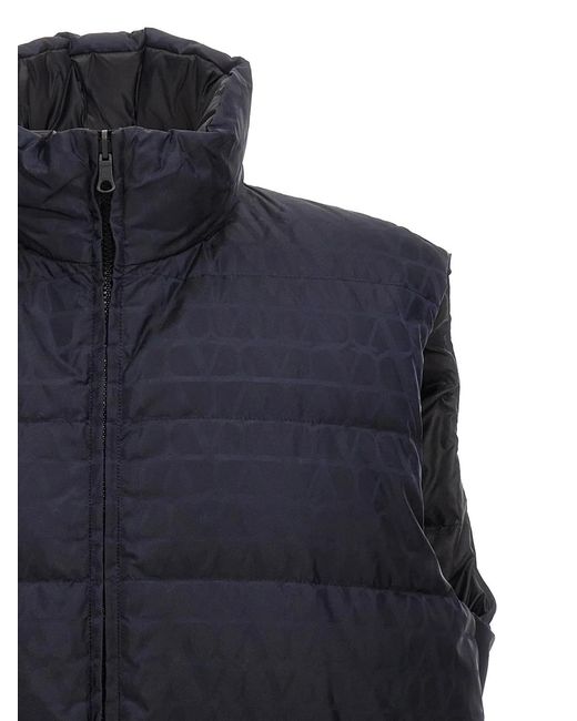 Valentino Garavani Blue 'Toile Iconographe' Vest for men