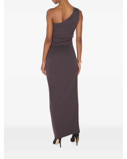 Elisabetta Franchi Purple Chocolate Maxi Dress