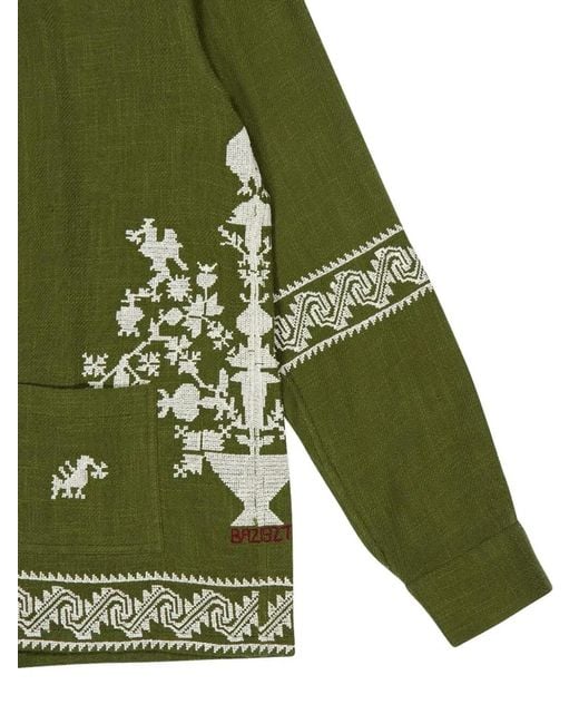 BAZISZT Green Tulum Shirt for men
