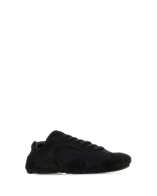 Prada Black Suede And Mesh Montecarlo Re-Edition 2005 Sneakers for men