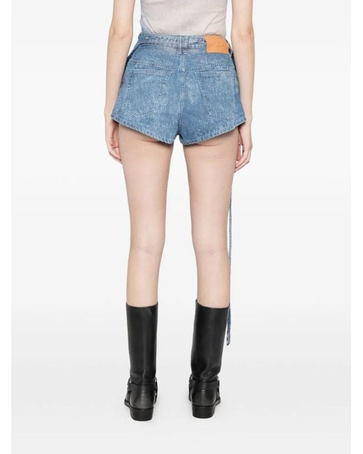 DIESEL Blue Cotton Denim Bermuda Shorts
