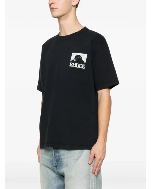 Rhude Black Moonlight Pack Tee for men
