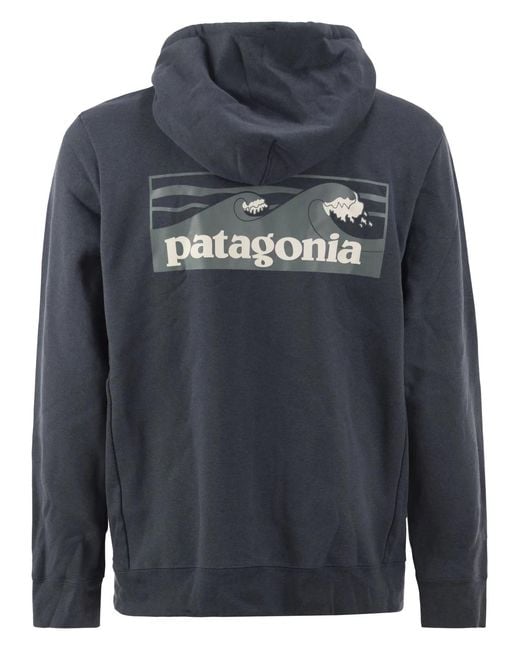 Patagonia Blue Cotton Blend Hoodie for men