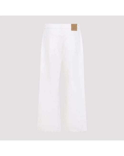 AMI White Large Fit Jeans for men