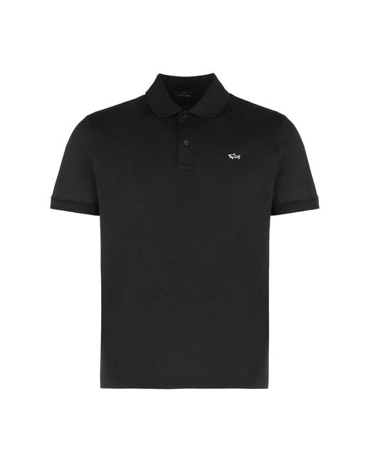 Paul & Shark Black Paul & Shark Cotton Piqué Polo Shirt for men