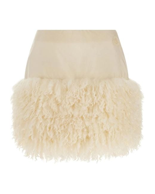 Moncler Natural Teddy Insert Skirt