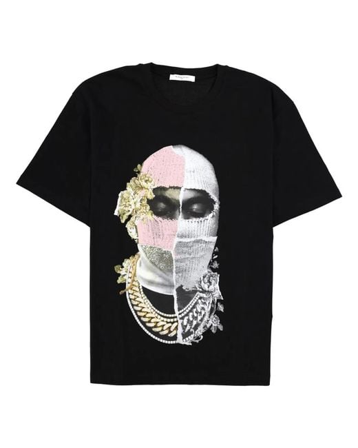 Ih Nom Uh Nit Black "Newspaper Mask" T-Shirt for men