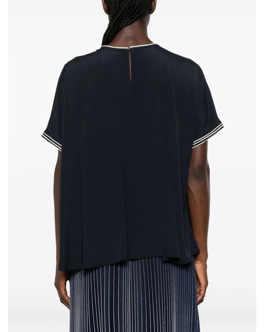 Fabiana Filippi Blue Silk Blend Top