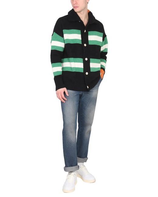 RIGHT FOR Green Turtleneck Cardigan