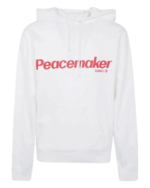 OAMC White Peacemaker Flower Loose Fit Hoodie