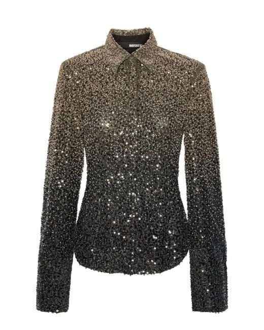 ROTATE BIRGER CHRISTENSEN Black Rotate Birger Christensen Shirt With Sequins