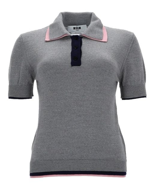 MSGM Gray Polo
