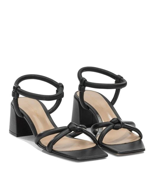Gianvito Rossi Black "Juno 55 Mm" Heeled Sandals