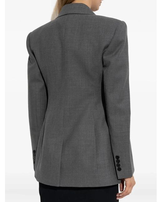 Givenchy Gray Double-Breasted Wool Jacket