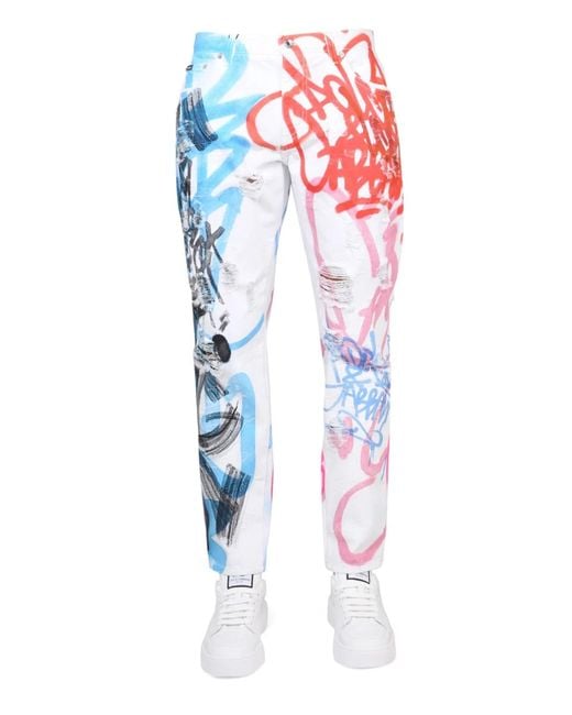 Dolce & Gabbana Blue Dolce & Gabbana Loose Fit Jeans for men