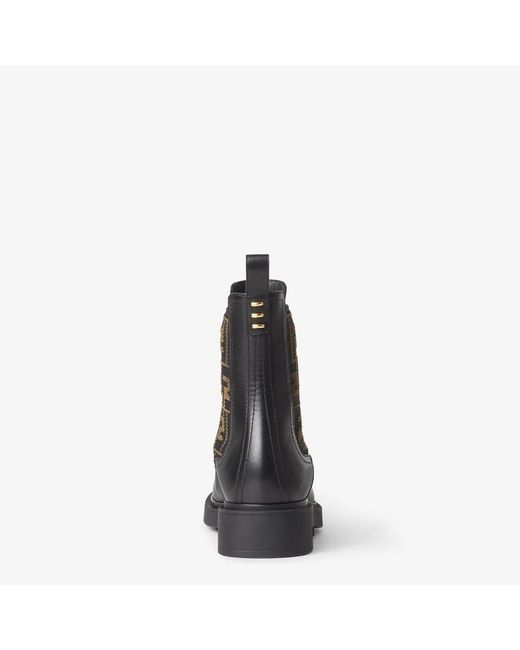 Fendi Black Filo Biker Boots