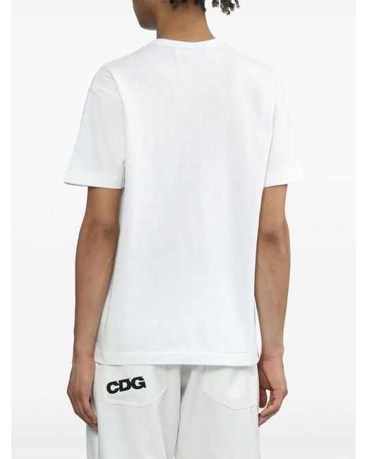 COMME DES GARÇONS PLAY Red Cotton T-Shirt for men
