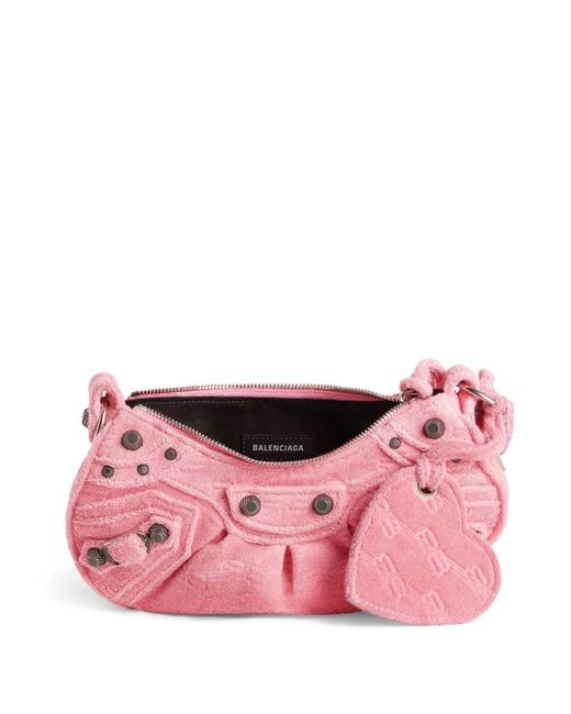 Balenciaga Pink Le Cagole Xs Leather Shoulder Bag