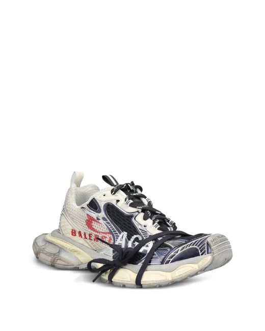 Balenciaga White 3Xl Split Logo Sneaker for men