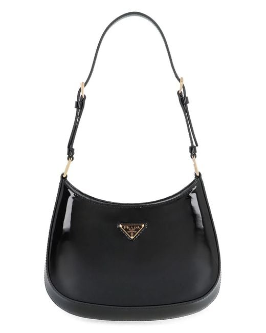 Prada Black Cleo Leather Shoulder Bag