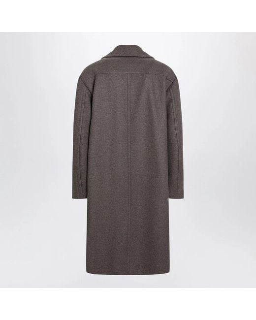 Dries Van Noten Brown Taupe Double-Breasted Coat for men