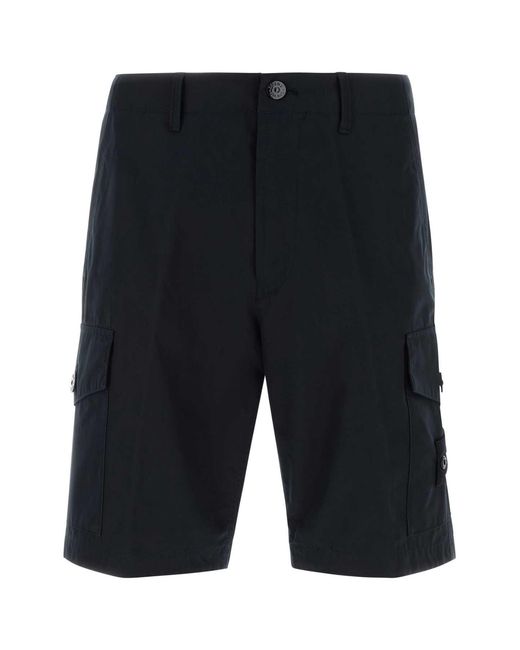 Stone Island Black Bermuda Regular Ghost for men