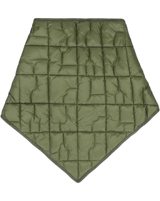 Herno Green Quilted Ripstop Laminar Scarf for men