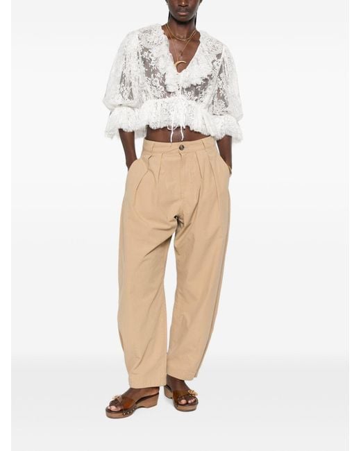Chloé White Embroidered Top