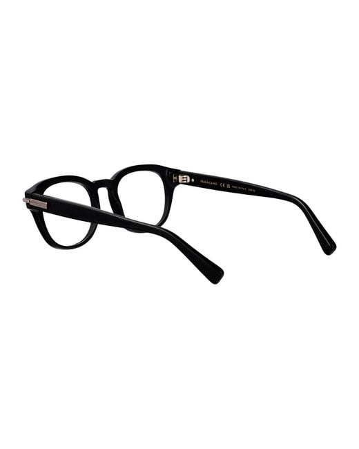 Ferragamo Black Acetate Glasses for men
