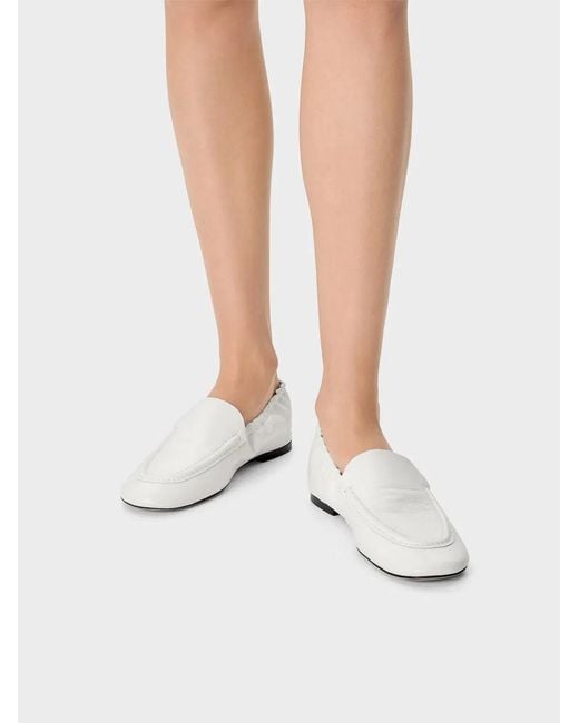Odissi White Juno Nappa Leather Loafers