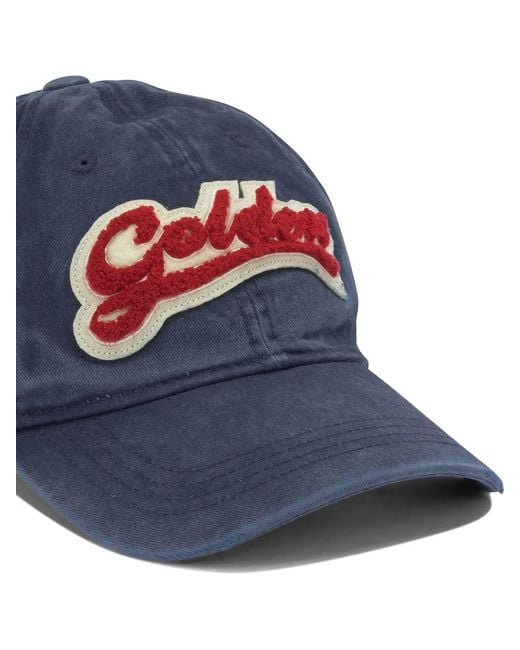 Golden Goose Deluxe Brand Blue "Golden" Baseball Cap