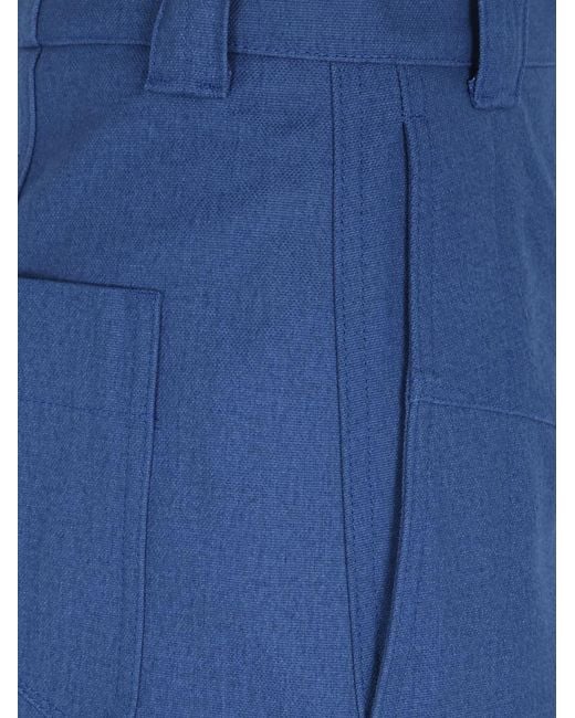 Chloé Blue Barel High Waist Trousers