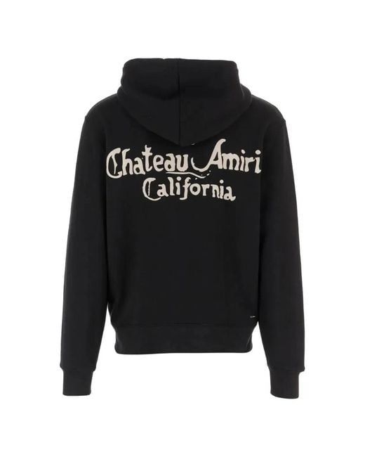 Amiri Black Ma Chateau Zip Hoodie for men