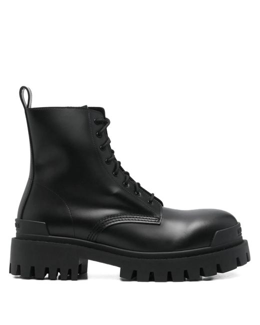 Balenciaga Black Strike Zip Booties for men