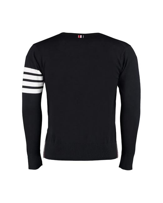 Thom Browne Black Midnight Wool Sweater for men