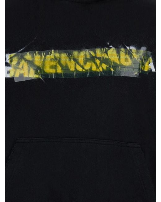 Balenciaga Black Medium Fit Hoodie for men