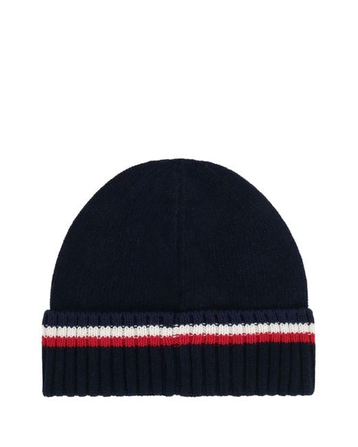 Moncler Blue Kids Quilted Logo Hat