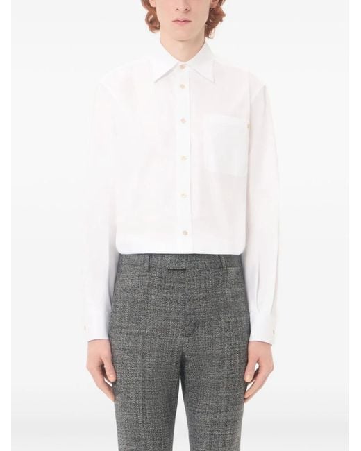 Valentino White Vgold Cotton Shirt for men