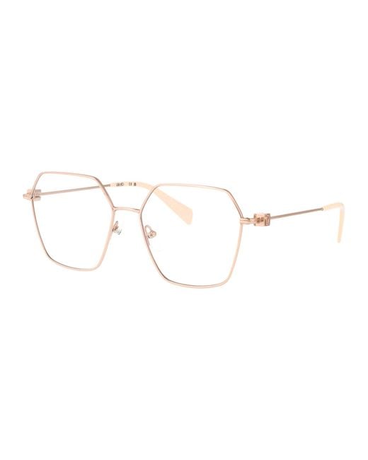 Liu Jo Natural Rose Metal Glasses