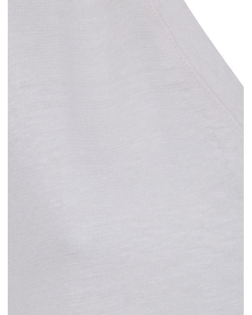 Majestic White Three Quarter Sleeve Shirt