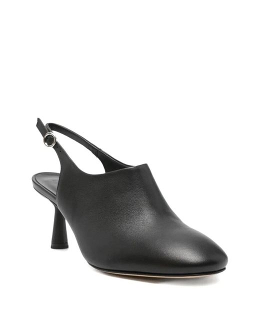 Aeyde Black "Malin" Heel Round Toe Pumps