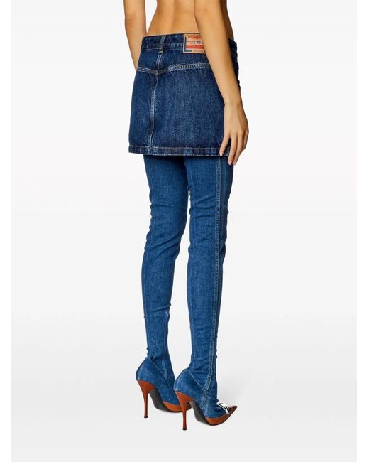 DIESEL Blue "De Ron" Mini Denim Skirt